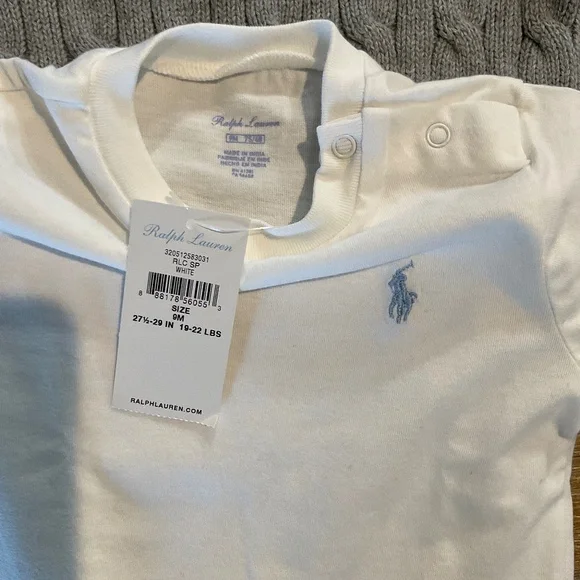 Baby Ralph Lauren Cable Knit Sweater T-Shirt Bundle 9 Months - Picture 4 of 6
